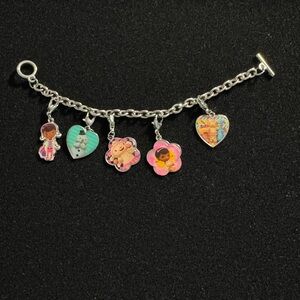 Doc McStuffins multi Charm Bracelet silver color 6.5 inches long